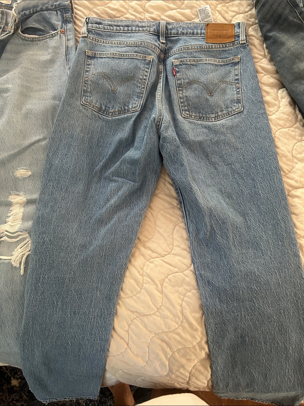 Levi's womens Light Wash Straight Leg Jeans